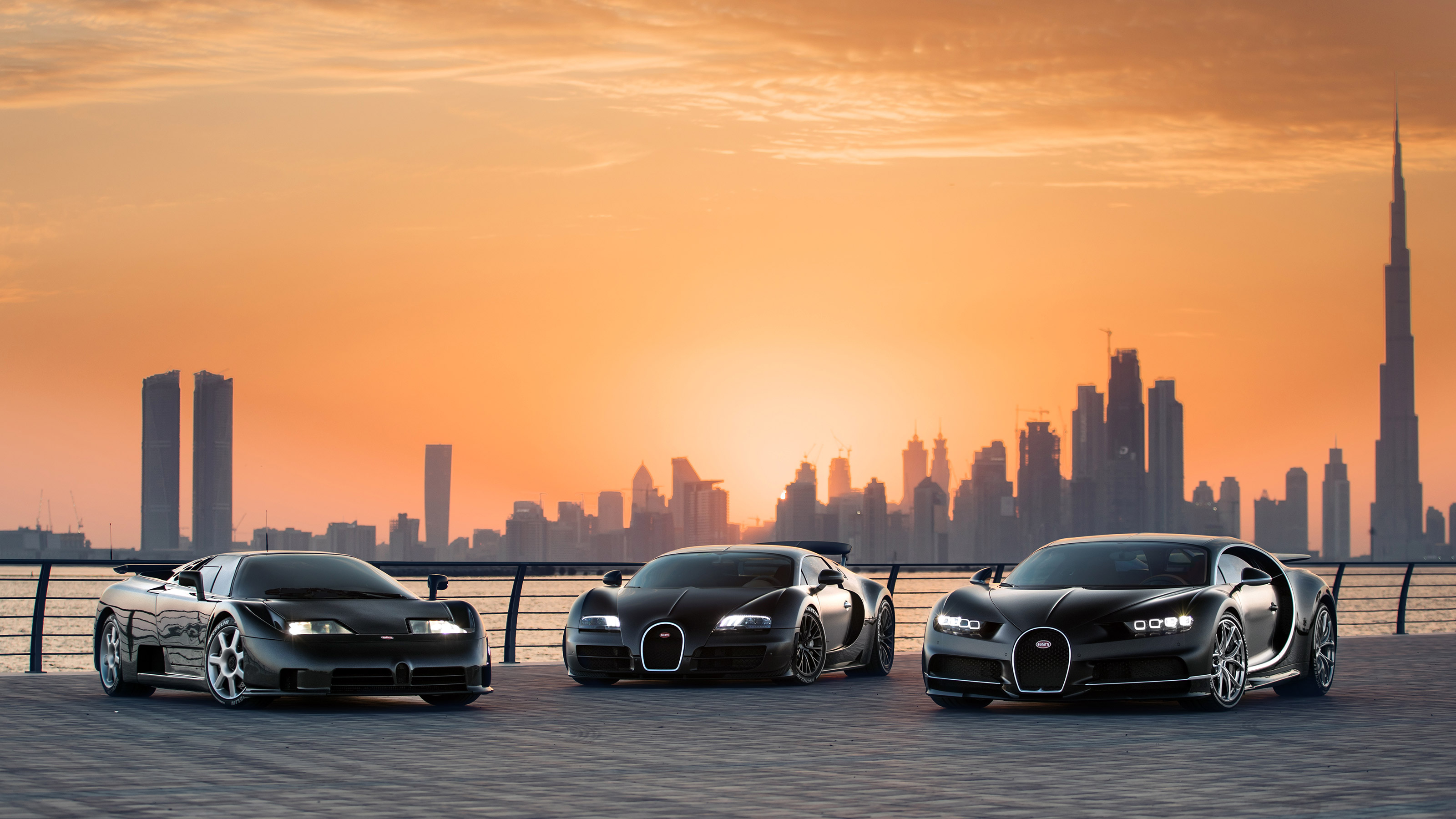 Bugatti Chiron, Veyron and EB110 gather for a photoshoot of dreams evo
